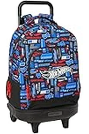 Safta HOT WHEELS - Mochila Grande con Ruedas, Compacta, Extraíble, Ideal para Niños de Diferentes Edades, Cómoda y Versátil, Calidad y Resistencia, 33x22x45 cm