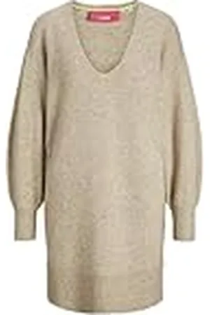 JJXX Jxeffie-Vestido de Cuello en V Punto, , XL para Mujer