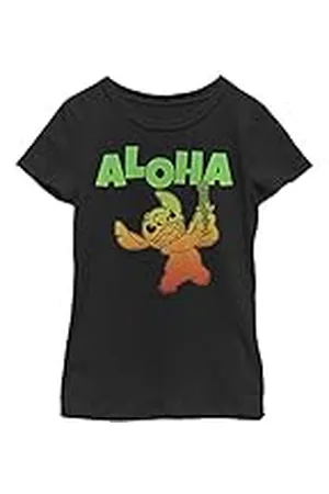 Disney Lilo & Stitch - Aloha Stitch Short Sleeve T-Shirt, Camisetas Niñas, , 116