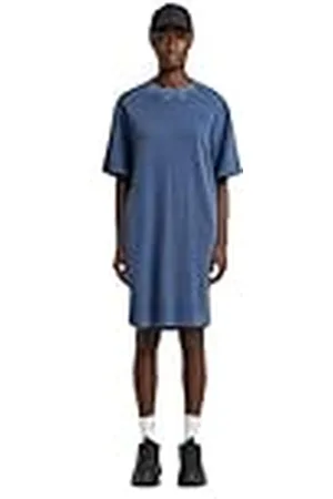 G-Star Overdyed Saddle SL Loose T Dress Wmn Vestido Informal, , M Mujeres