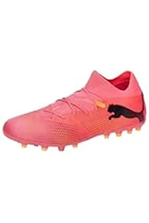 PUMA Men Future 7 Match Mg Soccer Shoes, Sunset Glow- Black-Sun Stream, 46 EU