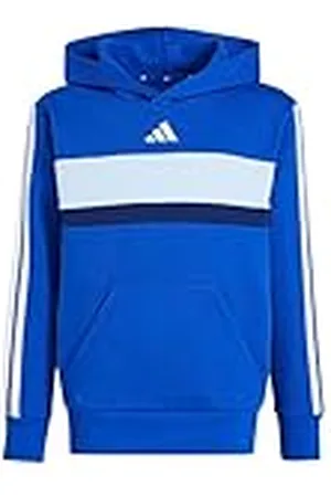 adidas Unisex niños SEASONAL ESSENTIALS TIBERIO 3 STRIPES FLEECE HOODIE, , 9-10 Years