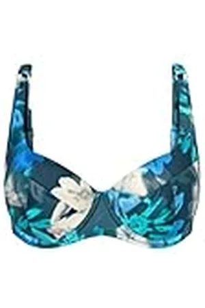 Triumph Summer Fleur WP 01 Top de Bikini, Turquesa-Dark Combination, 50 para Mujer