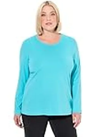 Ulla Popken Shirt, Slim, Rundhalsausschnitt, Langarm Túnica, , 48-50 Mujeres