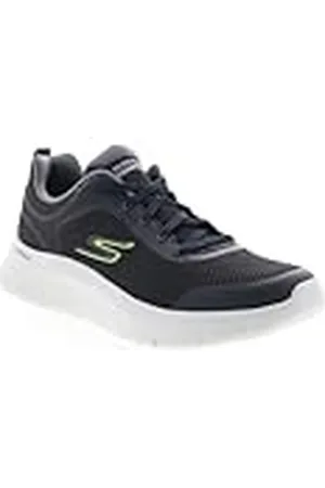 Skechers Go Walk Flex-Independent, Zapatillas Hombre, Negro, Gris, 44 EU