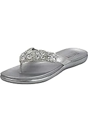 Kenneth Cole Glam-athon, Sandalia Mujer, Silver, 41.5 EU