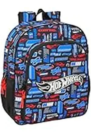 Safta HOT WHEELS - Mochila Escolar Niño, Mochila Infantil, Adaptable a Carro, Ideal para Niños en Edad Escolar, Cómoda y Versátil, Calidad y Resistencia, 32x12x38 cm