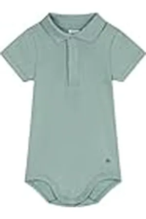 Petit Bateau A0CW7 Body de Manga Corta con Cuello Tipo Polo, , 12 mois Bebé