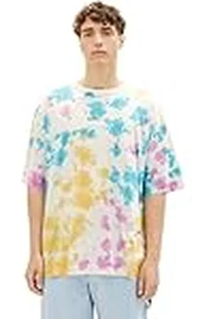 TOM TAILOR 1036467 Camiseta, 31896-Multicolor Real Dye, XL para Hombre