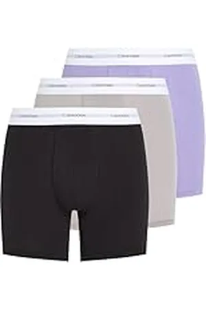 Calvin Klein Calzoncillos bóxer Hombre Pack de 3 Briefs con logotipo en la cintura, Multicolor (Black, Ash, Lilac Quartz), S