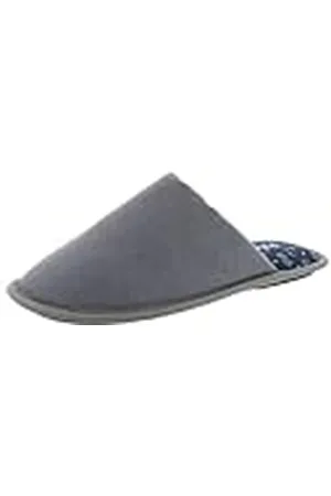 De Fonseca Pantuflas para hombre de tela de algodón, suela de goma TPR reforzada, zapatillas de casa, , 46/47 EU