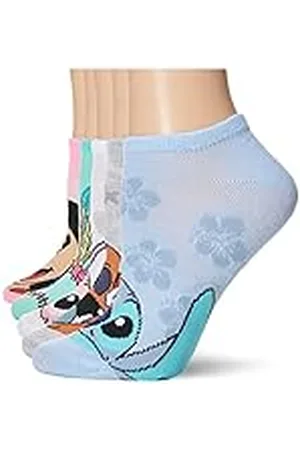 Disney Lilo & Stitch 5 Pack No Show Socks Calcetín Informal, , 36-38 (Pack de 5) para Mujer