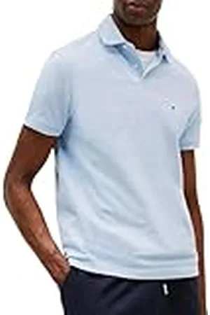 Tommy Hilfiger Polo de manga corta Hombre 1985 Regular Fit, Azul (Breezy Blue), L