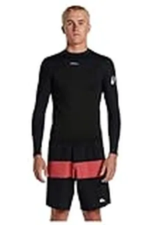 Quiksilver Ed Sessions 1.0 Top de Manga Larga, Hombres, Black, S