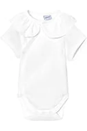 BABIDU Body Bebé Manga Corta Cuello Volante Algodón 100%, Body Bebé Recién Nacido Tejido Hipoalergénico Suave y Transpirable Para Piel Sensible, Ropa Bebé Niño y Niña Unisex, Talla 0-18 Meses