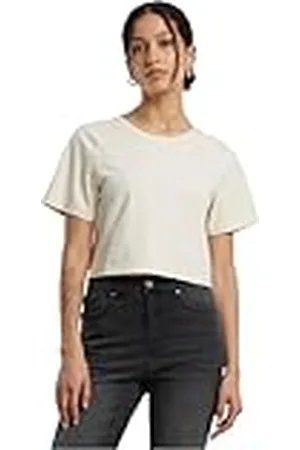 Build Your Brand By042-ladies Cropped tee Camiseta, Arena Blanca, 3XL Mujeres