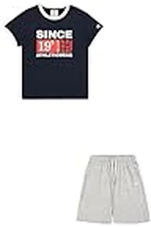 Champion Legacy Boy-Graphic Crewneck Set with Large Print Conjunto, , 13-14 Años para Niños