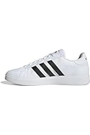 adidas Grand Court Base 2.0 Shoes, Zapatos Hombre, Cloud White/Core Black/Cloud White, 37 1/3 EU
