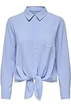 ONLY Shirt Onllecey LS Knot Camiseta Noos Wvn, Serenity, M Mujeres