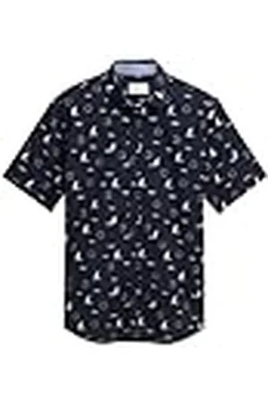 TOM TAILOR 1046099 Camisa, 37908-Navy Sailing Design, S Hombres