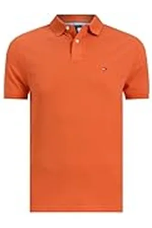 Tommy Hilfiger Polo de manga corta Hombre 1985 Regular Fit, Naranja (Brilliant Orange), XXL