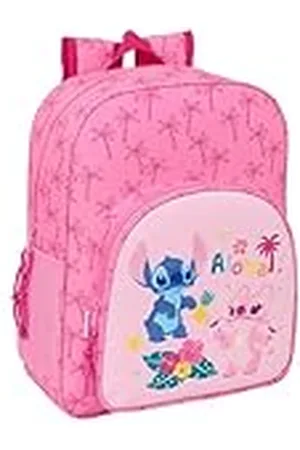 Safta STITCH CHILL - Mochila Escolar Niño, Mochila Infantil, Adaptable a Carro, Ideal para Niños en Edad Escolar, Cómoda y Versátil, Calidad y Resistencia, 32x12x38 cm