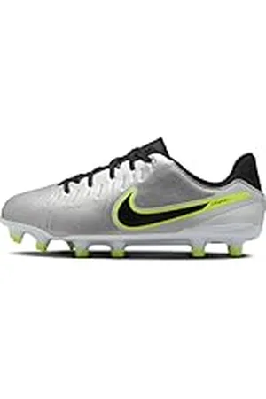Nike Legend 10 Academy FG/MG, Zapatillas, Metallic Silver/Black-Volt, 36.5 EU