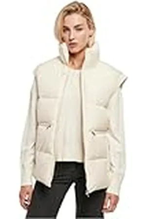 Urban classics Ladies Waisted Puffer Vest Chaqueta, , XL para Mujer