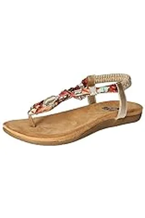 2Go 8018-805, Sandalias Planas Mujer, Gold, 36 EU