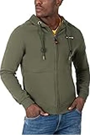 Timezone Chaqueta con Capucha Cosy Sudadera, Verde Oliva, S para Hombre