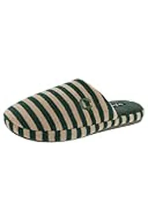 De Fonseca Pantuflas para hombre cerradas de esponja con estampado de rayas, forro de algodón, suela de goma TPR, zapatillas de casa, , 44/45 EU