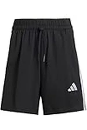 adidas Mujer Essentials 3-Stripes Cotton Shorts, Black/White, XS