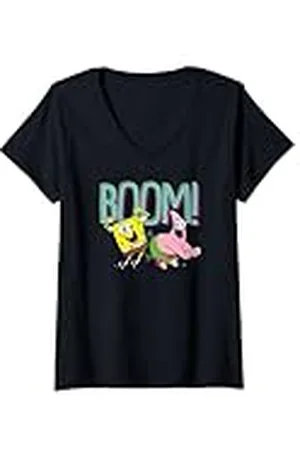 Spongebob Mujer Sponge Bob - Patrick Boom Camiseta Cuello V