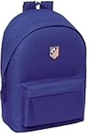 Safta ATLÉTICO DE MADRID TEEN - Mochila para Portátil 15.6" y USB, Ideal para Jóvenes de Diferentes Edades, Tejido Reciclado, Cómoda y Versátil, Calidad y Resistencia, 31x18x44 cm
