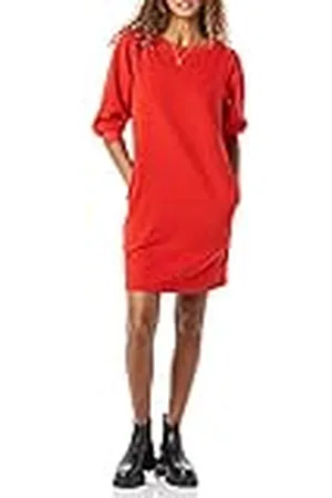 Amazon Vestido Tipo Sudadera de Felpa con Cuello Redondo y Mangas abullonadas (Disponible en Tallas Grandes) Mujer, , XXL