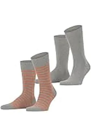 ESPRIT Fine Stripe Multipack M So algodón estampados 2 pares, Calcetines Hombre, , 43-46