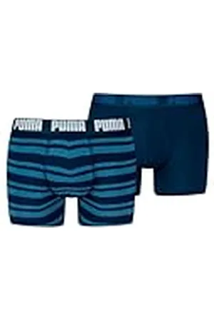 PUMA Calzoncillos bóxer para Hombre Everyday Striped Boxers (Paquete de 2), , L
