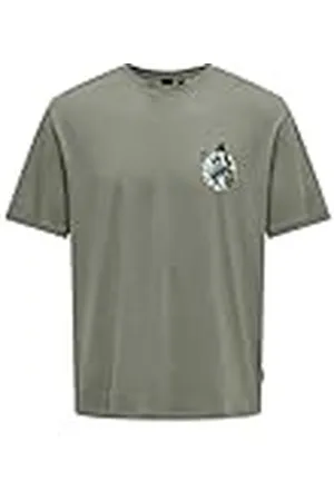 Only & Sons Onskeane RLX SS Print tee Noos, Castor Gray, M Hombres