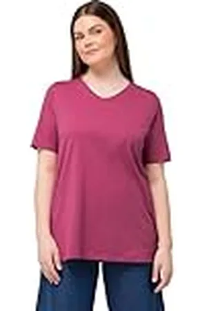 Ulla Popken Camiseta básica Classic, Cuello en V 747957, , 44-46 Mujeres