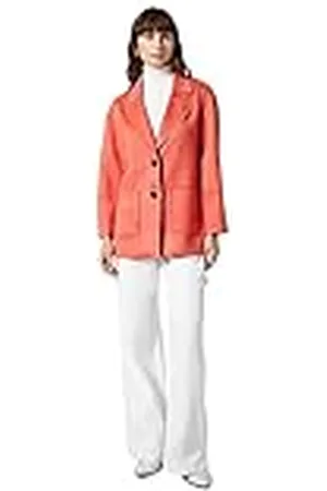 Koton Pokcet Detail Buttoned Faux Suede Blazer Chaqueta, , 38 Mujeres