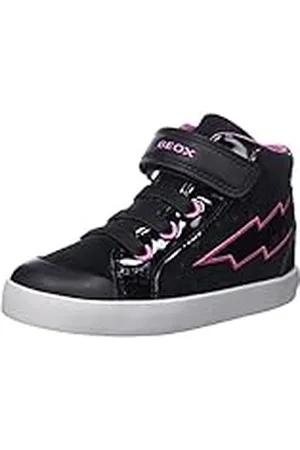 Geox B KILWI GIRL B, Sneakers para Bebé-Niñas, BLACK/FUCHSIA, 22 EU