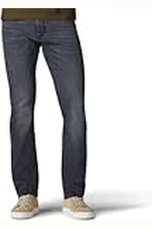 Lee Extreme Motion Slim Straight Jean Jeans, Gris Plomo, 42W/30L para Hombre