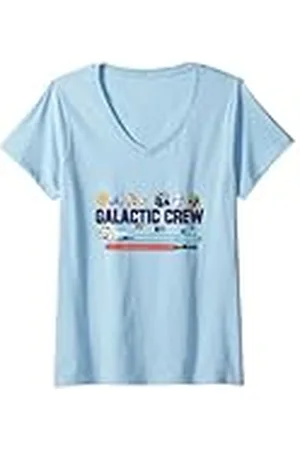 STAR WARS Mujer Galactic Crew Group Shot Big Chest Logo Camiseta Cuello V