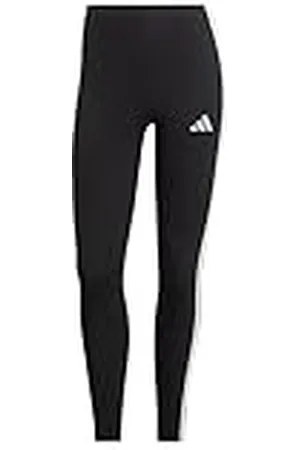 adidas Mujer Essentials 3-Stripes Cotton Leggings, Black/White, XXS