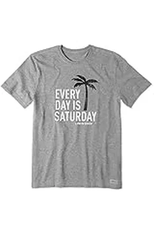 Life Is Good Camiseta Crusher para Hombre Every Day is Saturday Crusher Funny Graphic T-Shirt, Hombre, 62569, , M
