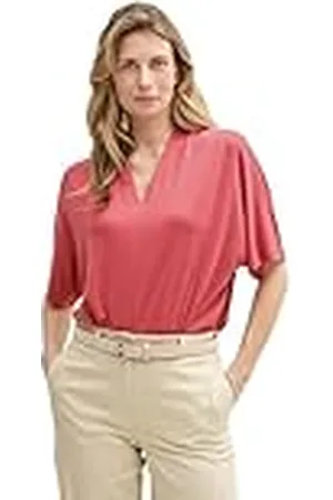 TOM TAILOR 1045553 Camiseta, 11016-Berry Red, XXL Mujeres