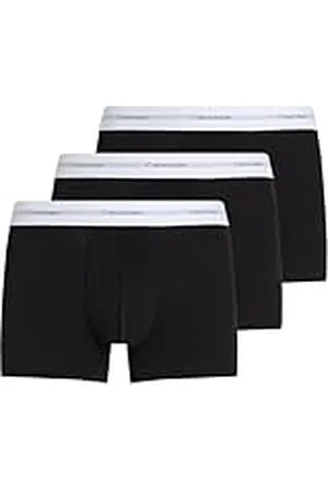 Calvin Klein Calzoncillos bóxer Hombre Pack de 3 Trunks con logotipo en la cintura, Negro (Black, Black, Black), L