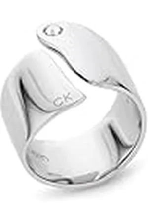 Calvin Klein Anillo de la colección CK CHERISHED para mujer en acero inoxidable adornado con un cristal - 35000664C, Acero inoxidable, Sin piedras preciosas