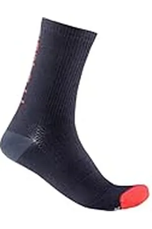Castelli 4520540 BANDITO WOOL 18 SOCK Socks Hombre SAVILE BLUE/RED Tamaño S/M