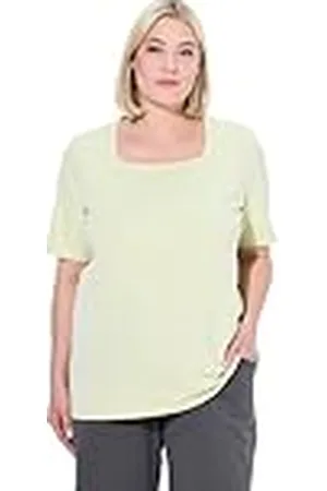 Ulla Popken T-Shirt, A-Linie, Carree-Ausschnitt, Halbarm Camiseta de Cuello, , 54-56 Mujeres
